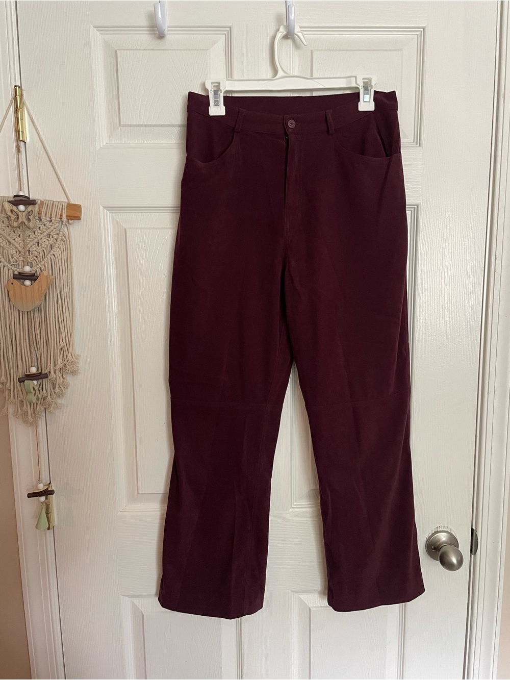 Vintage Allison Taylor Stretch Women’s size 6 Wine Burgundy Straight-Leg Pants